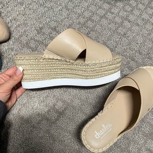 Nude platform sandals